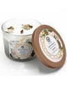 Bougie de Jasmin et Pierre Précieuse Quartz de Roche - Équilibre Spirituel
