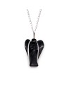 Pendentif Ange Gardien Pierres Précieuses - Agate Noire