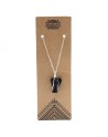 Pendentif Ange Gardien Pierres Précieuses - Agate Noire