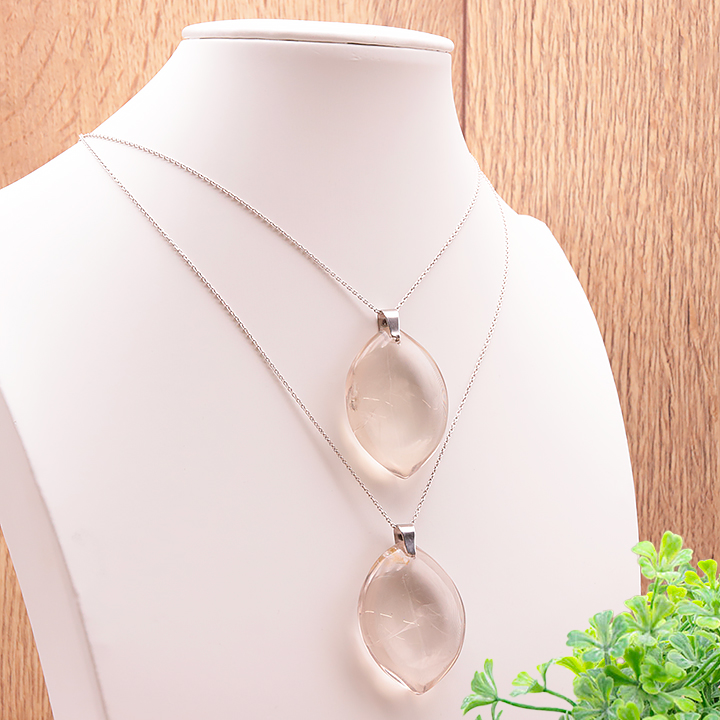 Boucle d'oreille Lyor argentée cristal de roche AA