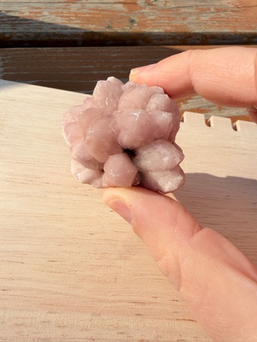 Pierre brute quartz rose cristallisé AA