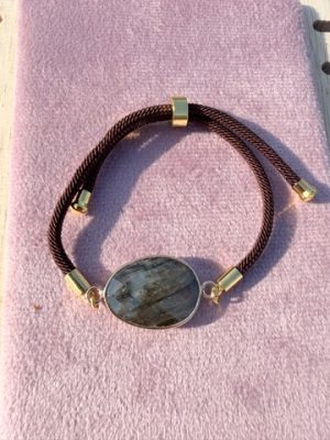 Bracelet cordon réglable labradorite A