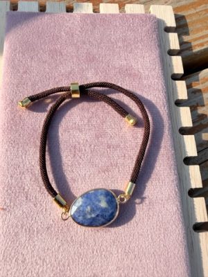 Bracelet cordon réglable sodalite A