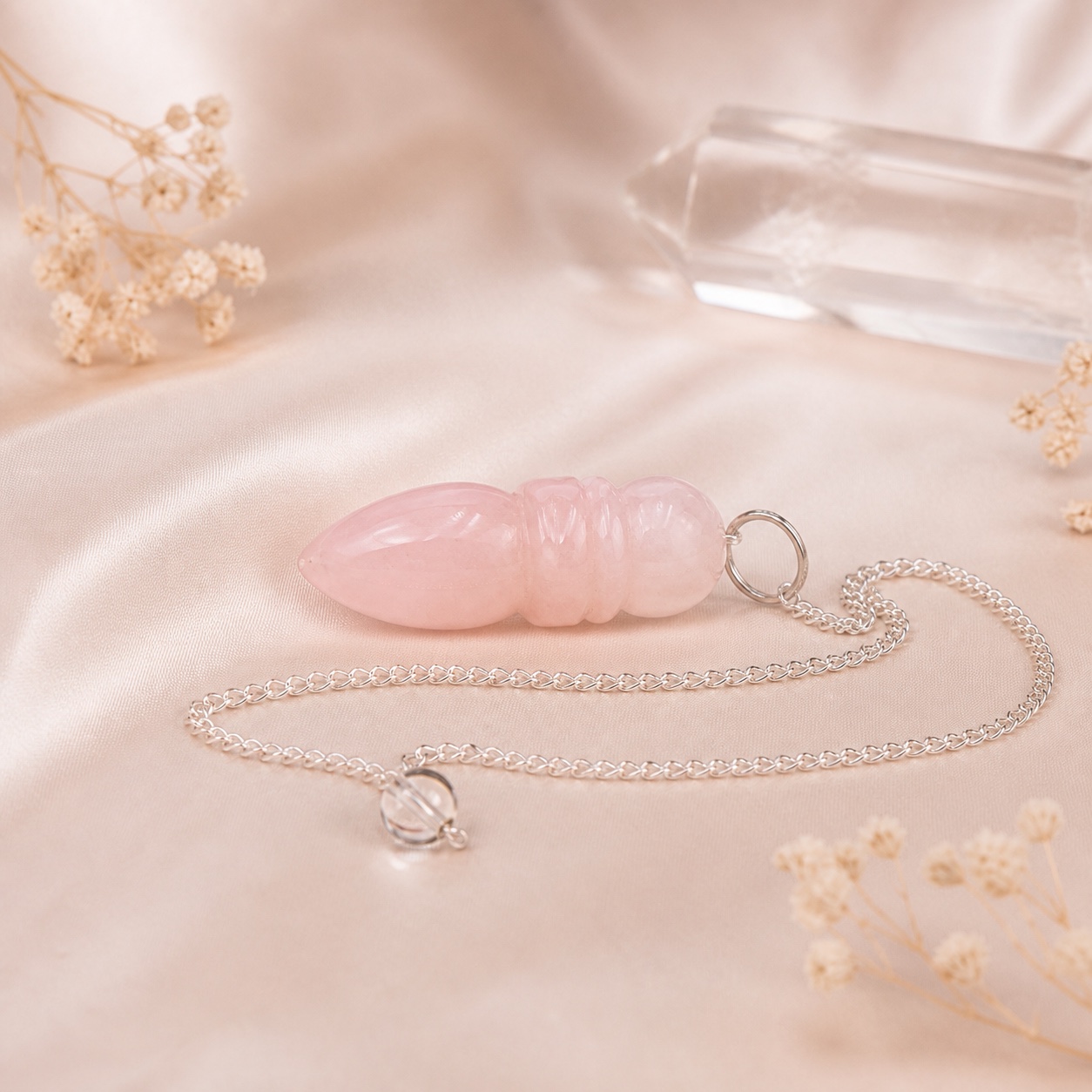 Pendule égyptien quartz rose Brésil A
