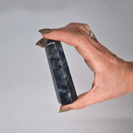 Précommande – Points de labradorite de Madagascar (environ 63-93g 80-90mmx 25 mm) – Image 2